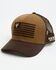 Image #1 - Hawx Men's American Flag Ball Cap, Brown, hi-res