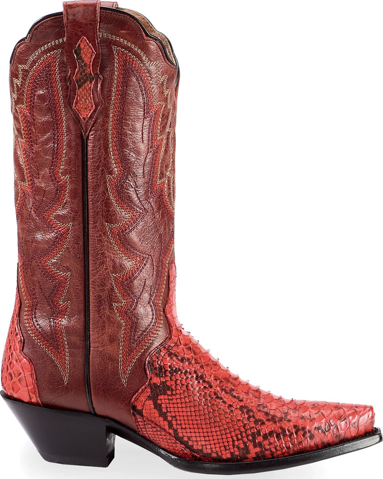 women's python western boots