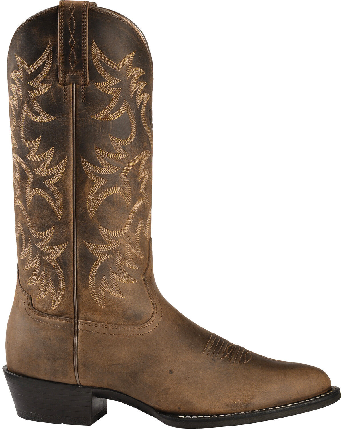Image #2 - Ariat Men's Heritage Western Performance Boots - Round Toe, Distressed, hi-res