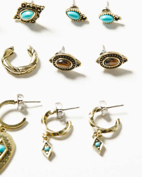 Image #3 - Shyanne Women's Desert Boheme Twisted Cuff Earring Set - 6 Pieces, Gold, hi-res