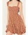 Image #3 - Rock & Roll Denim Women's Floral Print Dress, Brown, hi-res