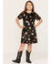 Hayden LA Girls' Star Print Sequin Dress, Black, hi-res