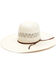 American Hat Company Men's 5" Open Crown Western Straw Hat , Natural, hi-res