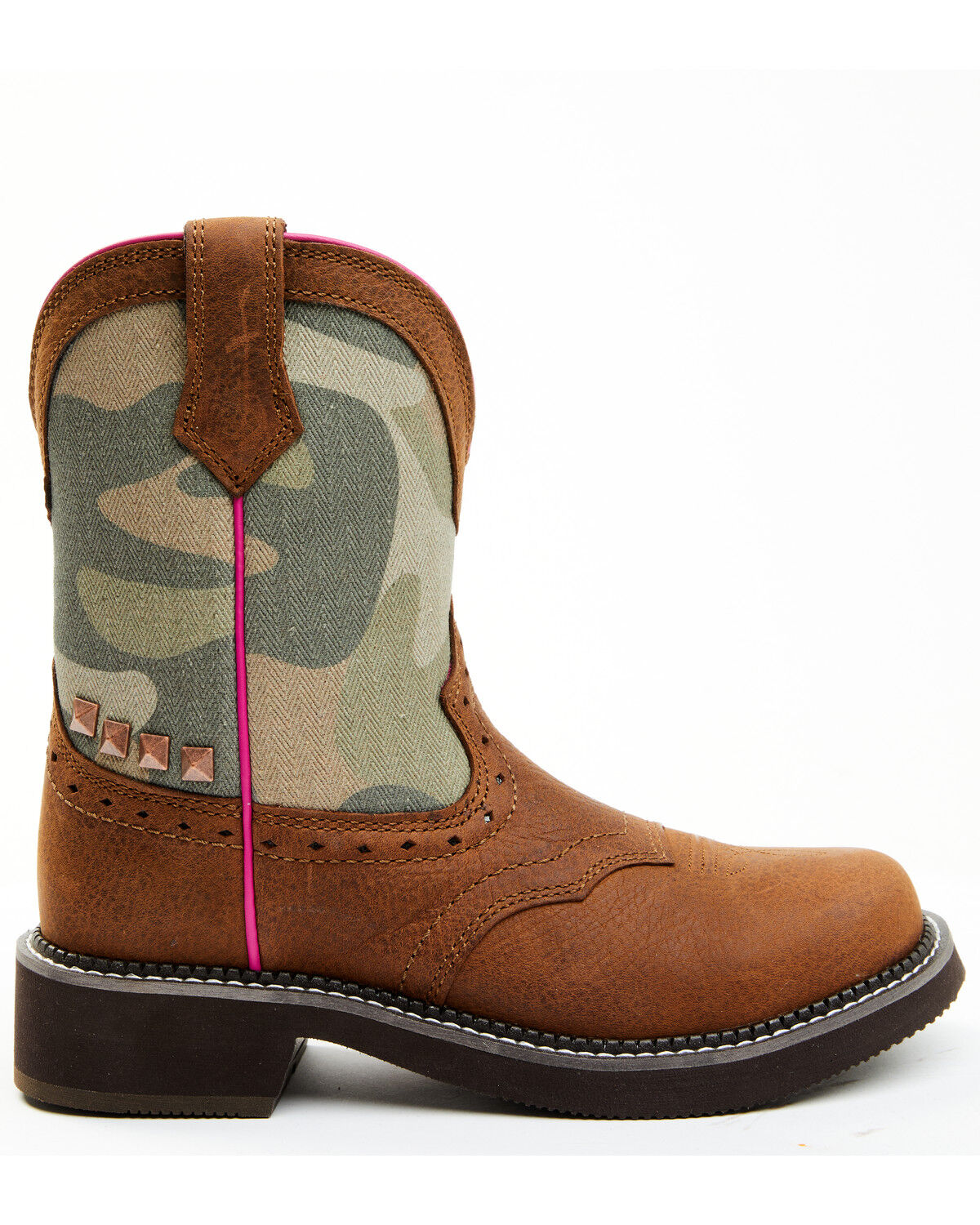 Image #2 - Shyanne Women's Jagger Camo Shaft Leather Western Boots - Wide Round Toe, Camouflage, hi-res