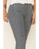 Rock & Roll Denim Women's Pinstripe High Rise Flare Jeans, Dark Blue, hi-res