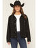 Image #2 - DanielXDiamond Women's Cash Embellished Denim Jacket, Black, hi-res
