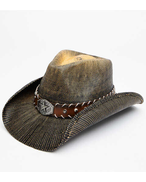 Cody James O John Straw Cowboy Hat , Brown, hi-res