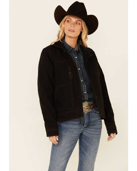 Image #1 - STS Ranchwear Women's CC Dark Brown Spilled Whiskey Storm-Flap Softshell Jacket , , hi-res