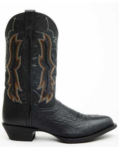 Image #2 - Laredo Men's Fancy Stitch Western Boots - Medium Toe , Black, hi-res