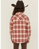 Image #4 - Wrangler Girls' Plaid Print Long Sleeve Snap Flannel Shirt, Rust Copper, hi-res