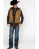 Image #7 - Outback Trading Co Men's Sawbuck Flannel Lined Oilskin Zip-Front Vest, Tan, hi-res