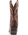 Image #4 - Dan Post Men's 12" Hand Ostrich Quill Exotic Western Boots - Round Toe, Brown, hi-res