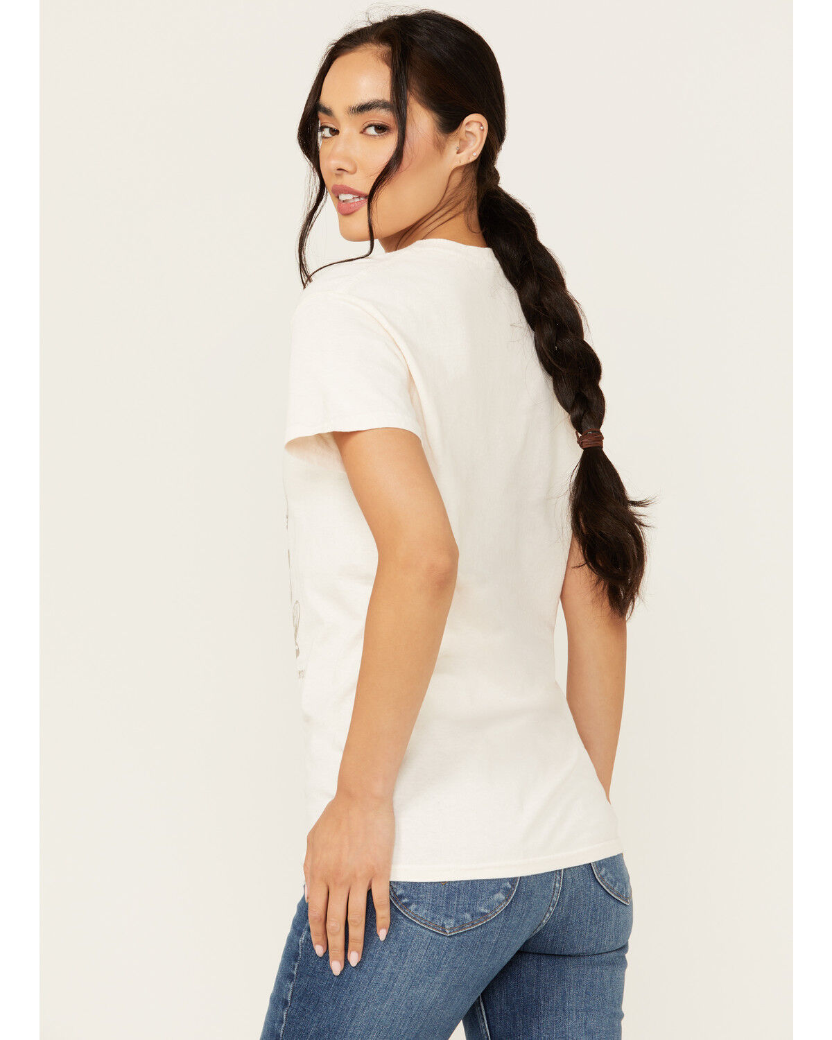 Image #4 - Youth in Revolt Women's Embellished Honky Tonk Short Sleeve Graphic Tee, Cream, hi-res