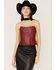 Image #2 - Boot Barn X Understated Leather Women's Louise Leather Bustier, Red, hi-res