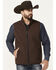 Image #2 - RANK 45® Men's Reversible Southwestern Softshell Vest - Tall , Chocolate, hi-res