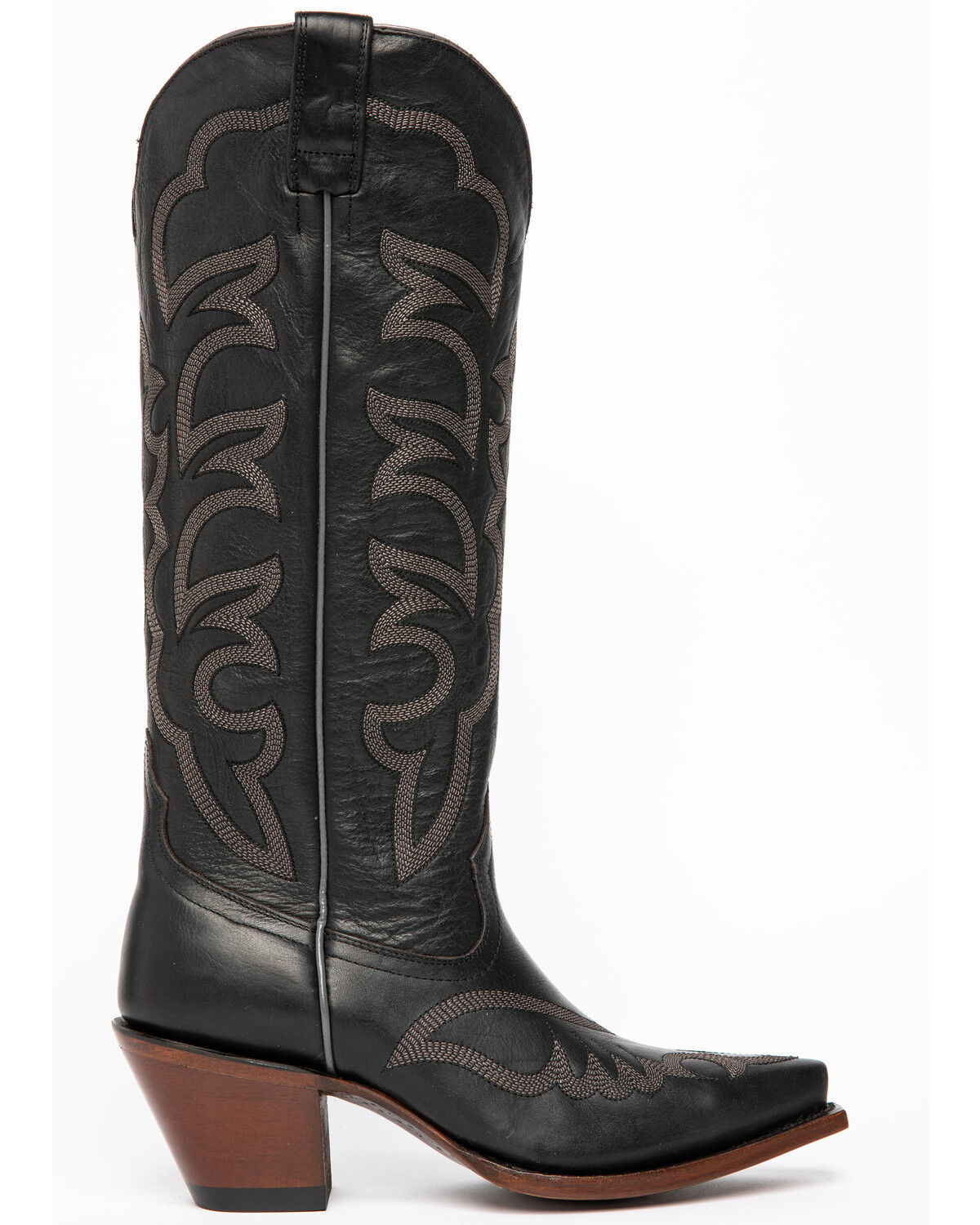 black high cowboy boots
