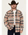 Image #1 - Cody James Men's Bandera Plaid Print Sherpa Lined Shirt Jacket, Tan, hi-res