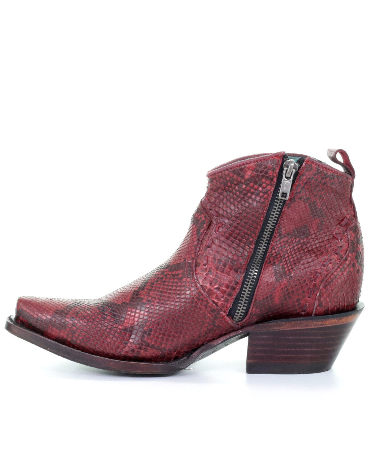 Image #3 - Corral Women's Red Python Fashion Booties - Snip Toe, , hi-res
