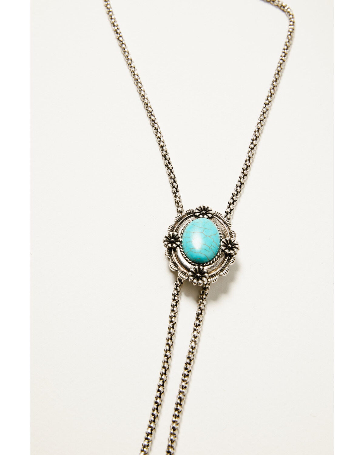 Image #3 - Shyanne Women's Floral Concho Bolo Necklace, Silver, hi-res