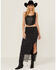 Image #1 - Rock & Roll Denim Women's Conversation Print Skirt, Black, hi-res