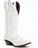 Image #1 - Laredo Women's Adrian Wide Calf Western Boots - Snip Toe, White, hi-res