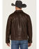 Image #4 - Scully Men's Leather Trucker Jacket, Brown, hi-res
