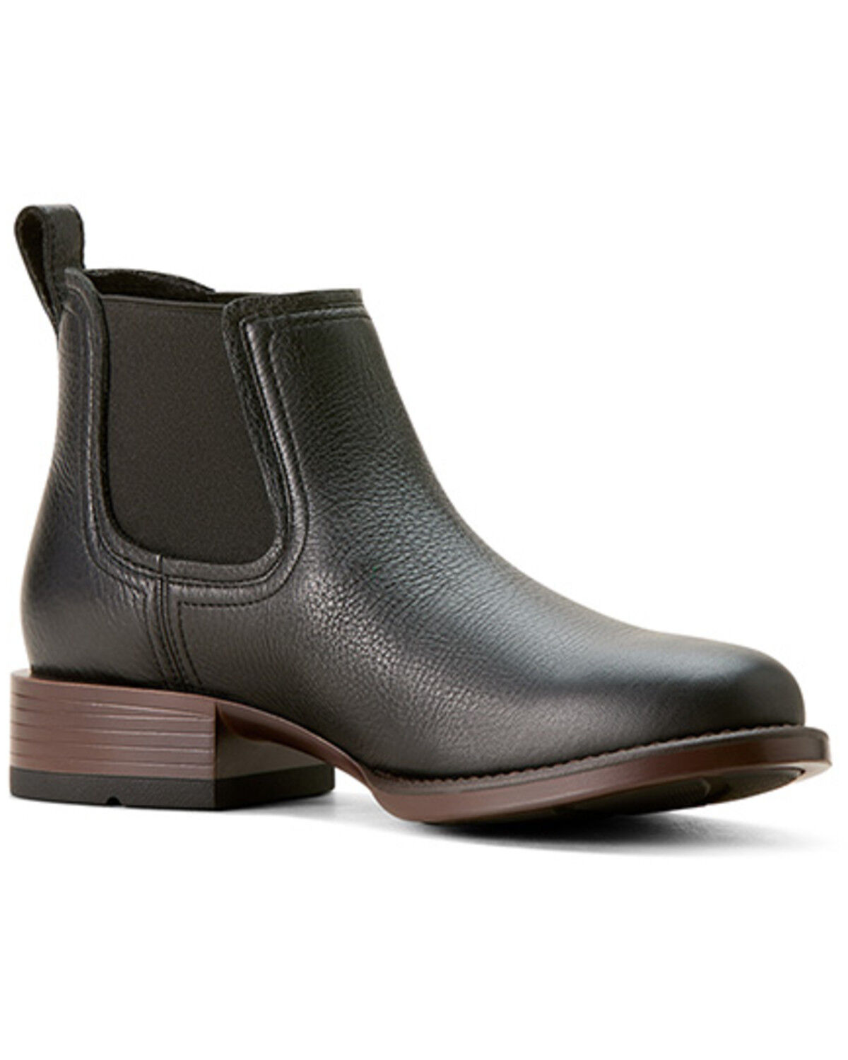 Image #1 - Ariat Men's Booker Ultra Chelsea Boots - Broad Square Toe, Black, hi-res