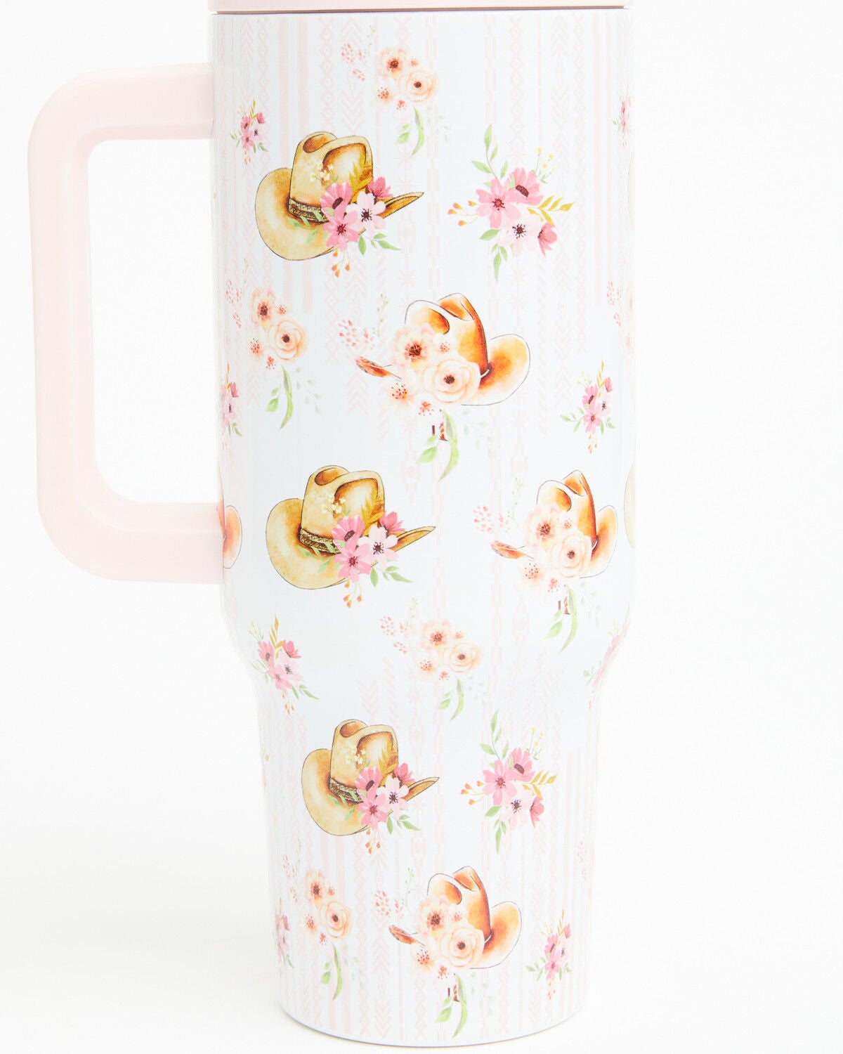 Boot Barn Floral Cowgirl 40oz Tumbler with Built-In Straw, Pink, hi-res