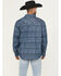 Image #4 - Cody James Men's Tonal Southwestern Print Fleece Lined Shirt Jacket, Indigo, hi-res