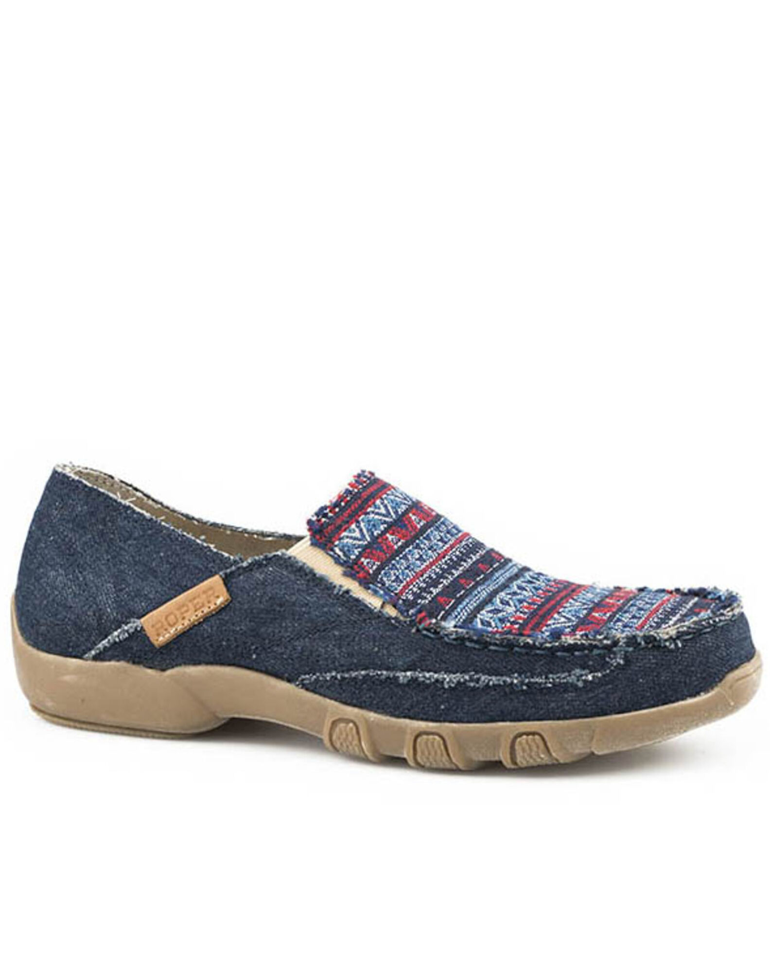 Image #1 - Roper Women's Sabra Casual Shoes - Moc Toe, Blue, hi-res