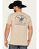 Image #4 - Wrangler Men's Bucking Horse and Logo Short Sleeve Graphic T-Shirt, Tan, hi-res