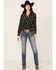 Image #4 - RRR Women's Bucking Horse Print Long Sleeve Snap Western Shirt, Black, hi-res