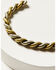 Image #2 - M & F Western Men's Gold & Silver Strike Twisted Cuff Bracelet, Silver, hi-res