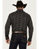 Image #4 - Rock & Roll Denim Men's Longhorn Print Short Sleeve Pearl Snap Stretch Western Shirt , Black, hi-res