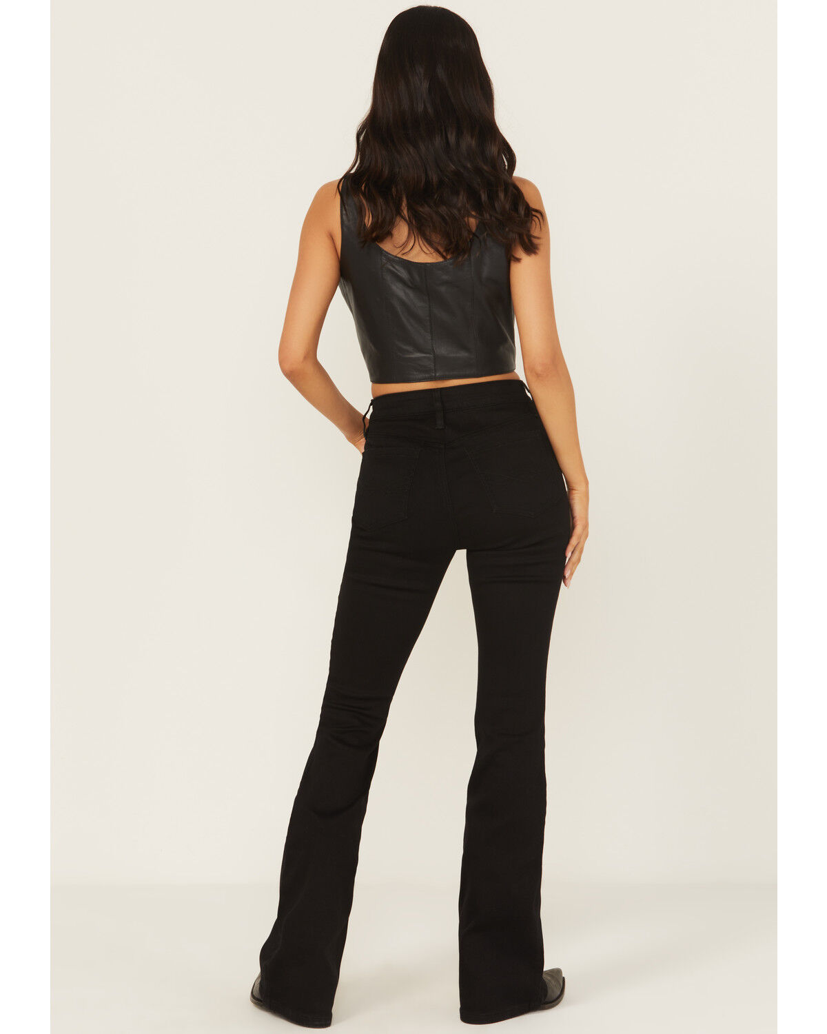 Image #3 - Idyllwind Women's Outlaw High Rise Flare Embroidered Super Stretch Denim Jeans, Black, hi-res