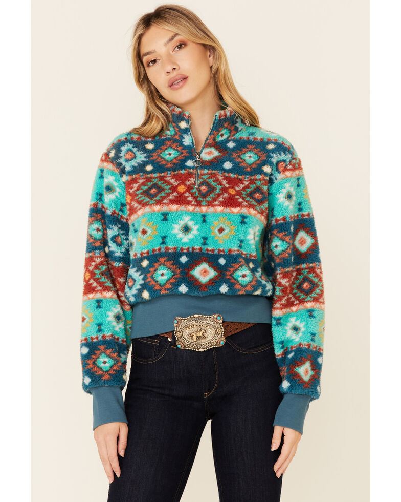 sherpa aztec pullover
