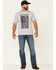 Image #2 - Jack Daniels' Men's Gray Bottle Banner Flag Graphic Short Sleeve T-Shirt , Grey, hi-res