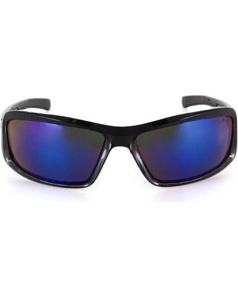 Image #2 - Edge Eyewear Men's Brazeau Blue Mirror Safety Sunglasses, Black, hi-res