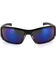 Edge Eyewear Men's Brazeau Blue Mirror Safety Sunglasses, Black, hi-res