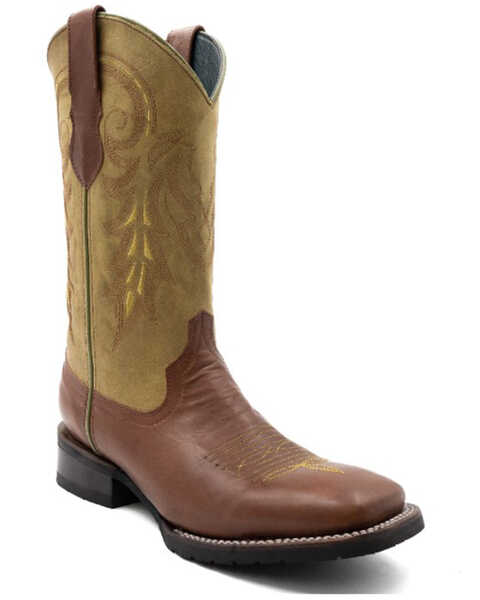 Image #1 - Ferrini Men's Maverick Western Boots - Broad Square Toe , Lt Brown, hi-res