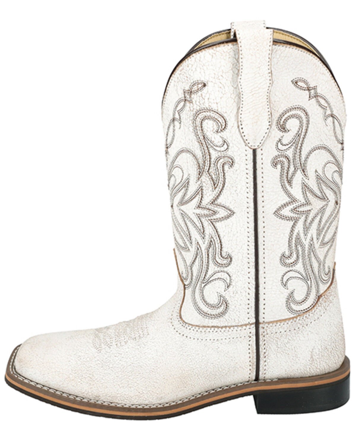 Image #3 - Smoky Mountain Women's Georgia Western Boots - Broad Square Toe, White, hi-res
