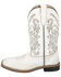 Image #3 - Smoky Mountain Women's Georgia Western Boots - Broad Square Toe, White, hi-res