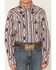 Image #3 - RANK 45® Men's White Mountain Striped Long Sleeve Snap Stretch Western Shirt, Multi, hi-res