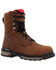 Image #1 - Rocky Men's Rams Horn Waterproof 8" Lace-Up Work Boots - Composite Toe, Brown, hi-res