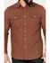 Image #3 - Pendleton Men's Beach Shack Solid Long Sleeve Button-Down Western Shirt, Rust Copper, hi-res