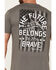 Image #2 - Buckwear Men's Belong To The Brave Short Sleeve Graphic T-Shirt, Charcoal, hi-res