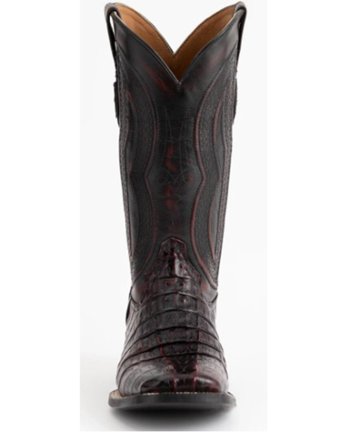 Image #4 - Ferrini Men's Dakota Exotic Crocodile Western Boots - Broad Square Toe, Black, hi-res