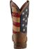 Image #7 - Durango Rebel Men's American Flag Western Boots - Steel Toe, Brown, hi-res