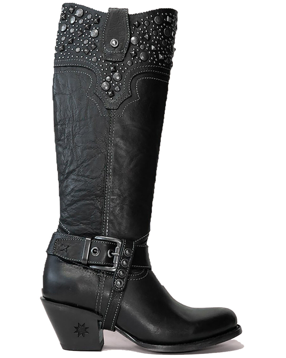 Image #1 - Black Star Women's Levelland Western Boots - Round Toe, Black, hi-res