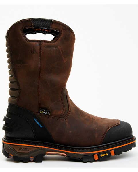 Image #2 - Cody James Men's Waterproof Met Guard Western Work Boots - Composite Toe, Brown, hi-res